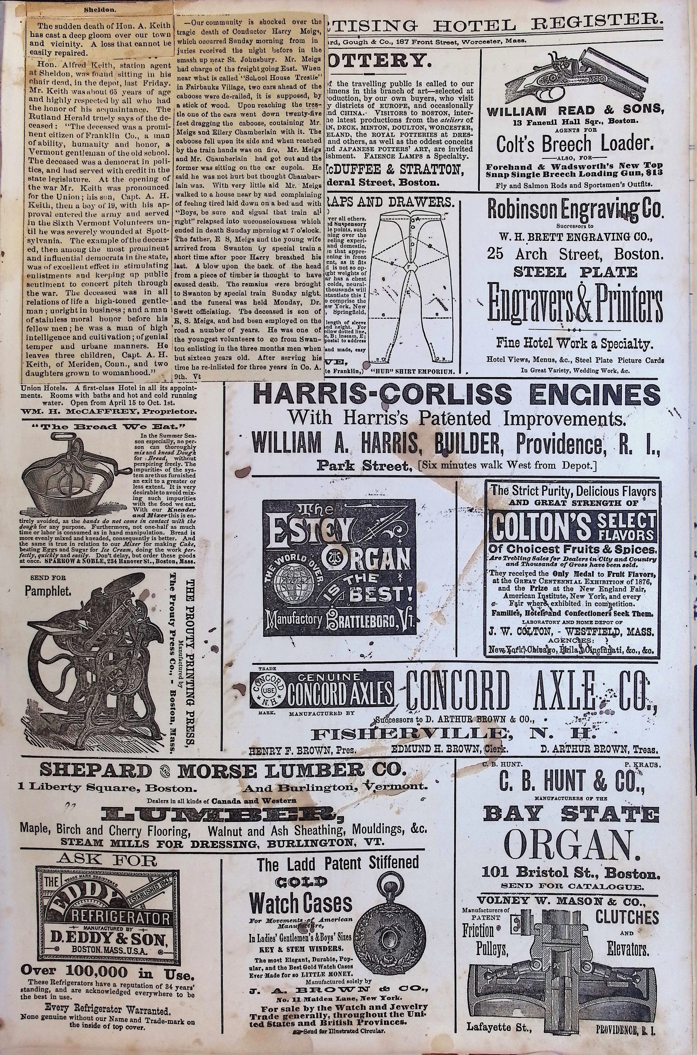 Isham Hotel register Vol. 1, Page 43