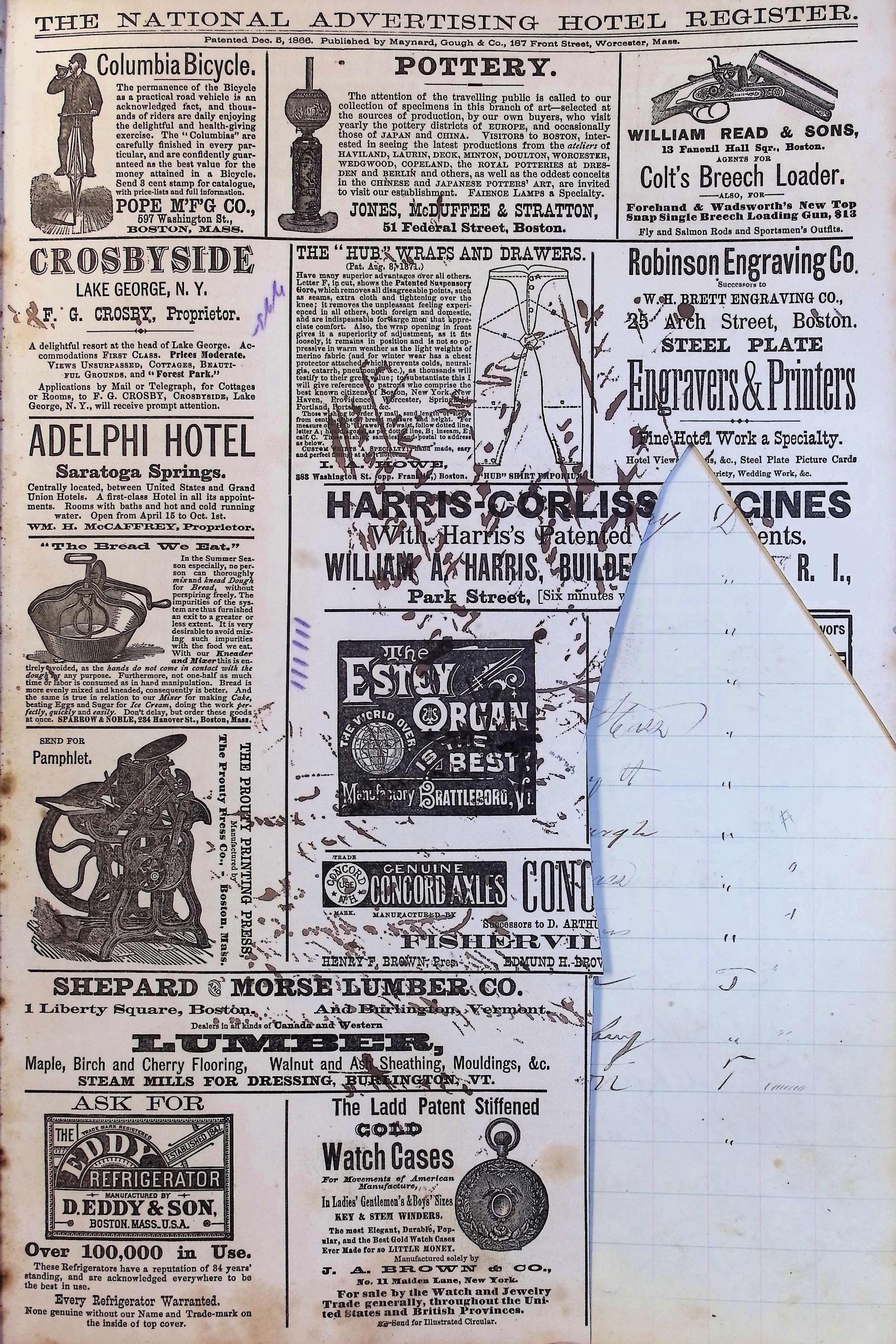 Isham Hotel register Vol. 1, Page 87