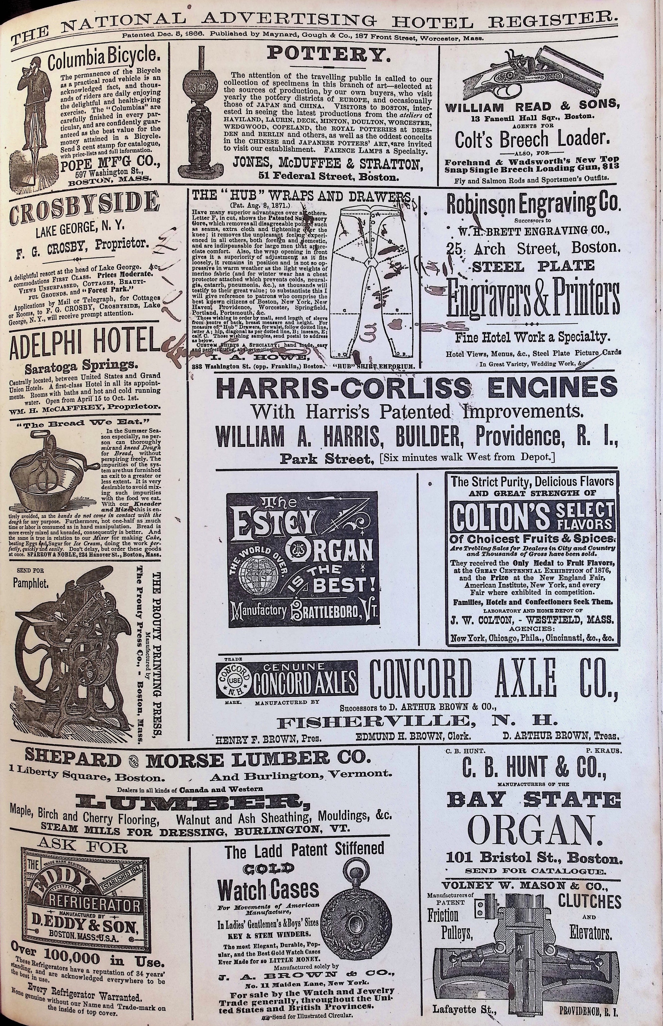 Isham Hotel register Vol. 1, Page 106