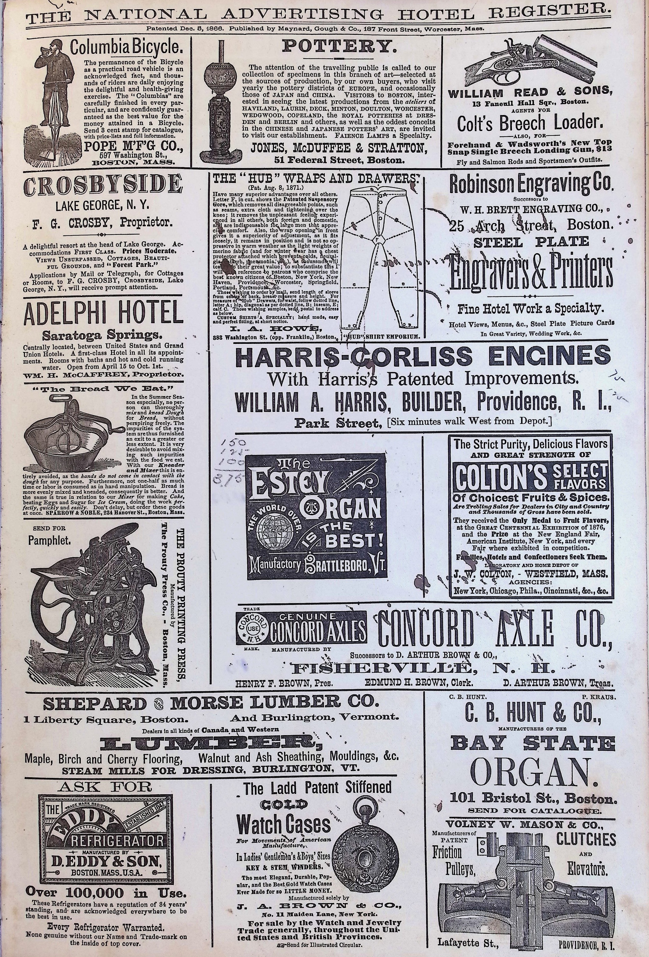 Isham Hotel register Vol. 1, Page 210