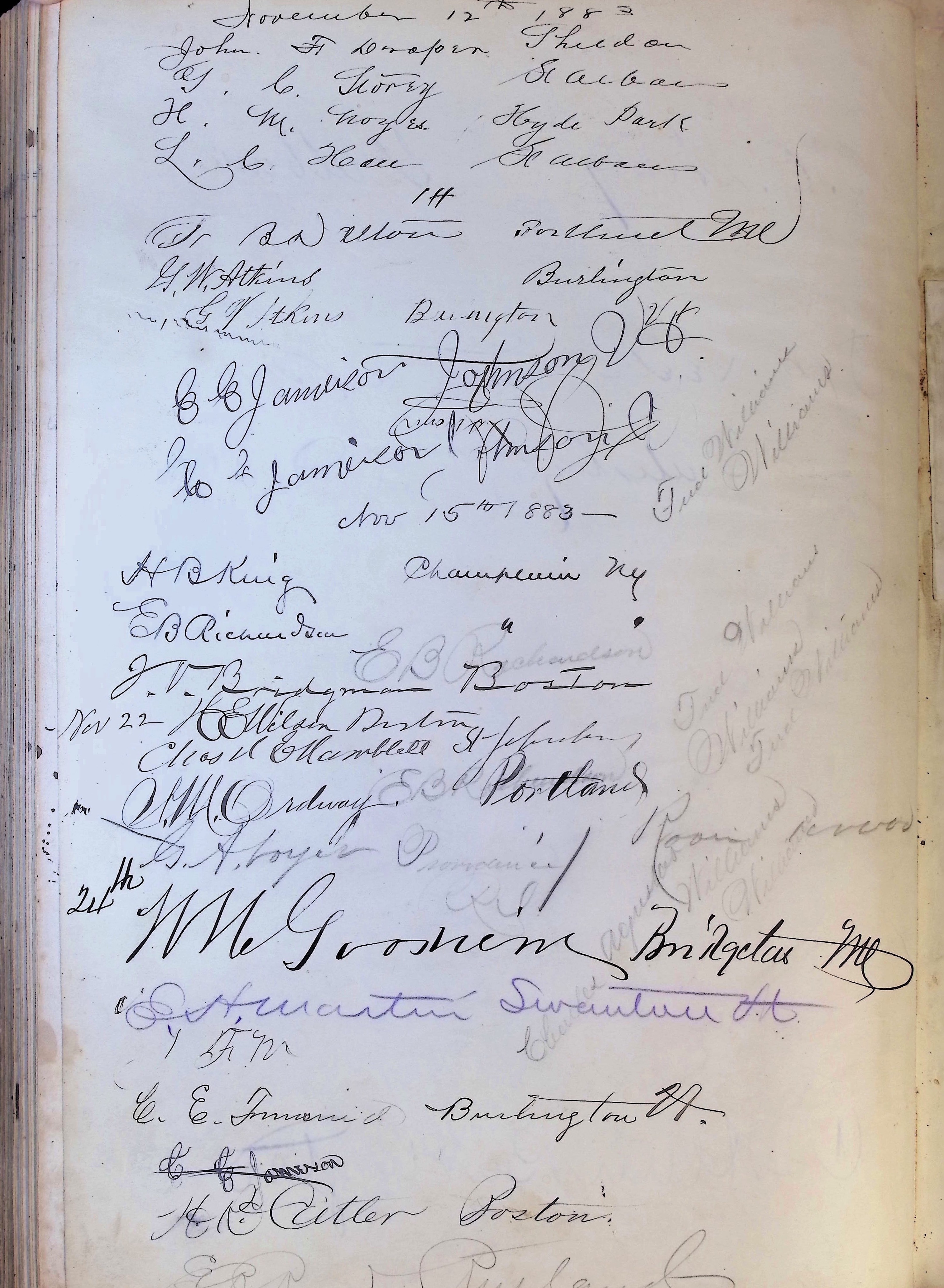 Isham Hotel register Vol. 1, Page 213