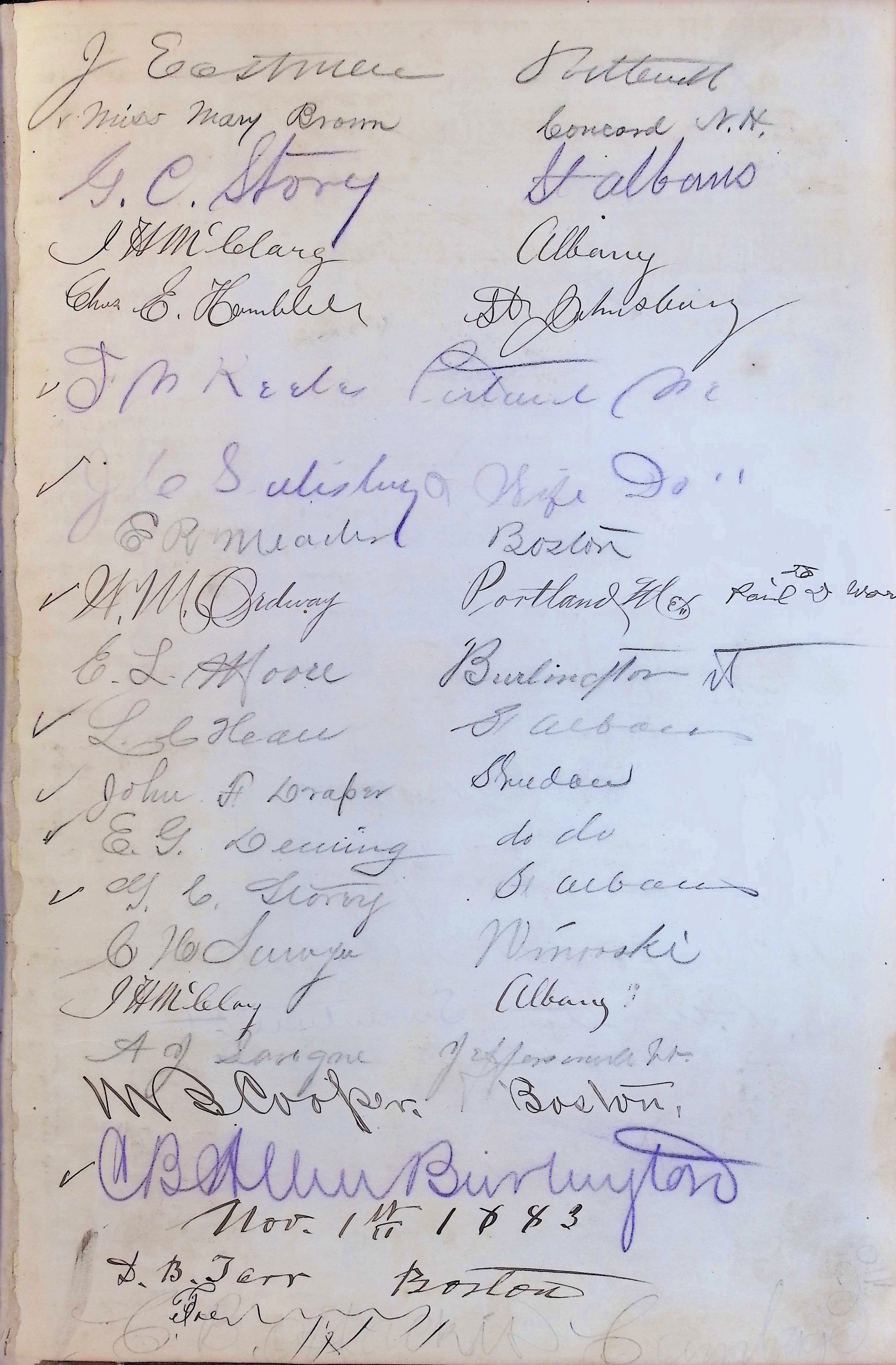 Isham Hotel register Vol. 1, Page 246