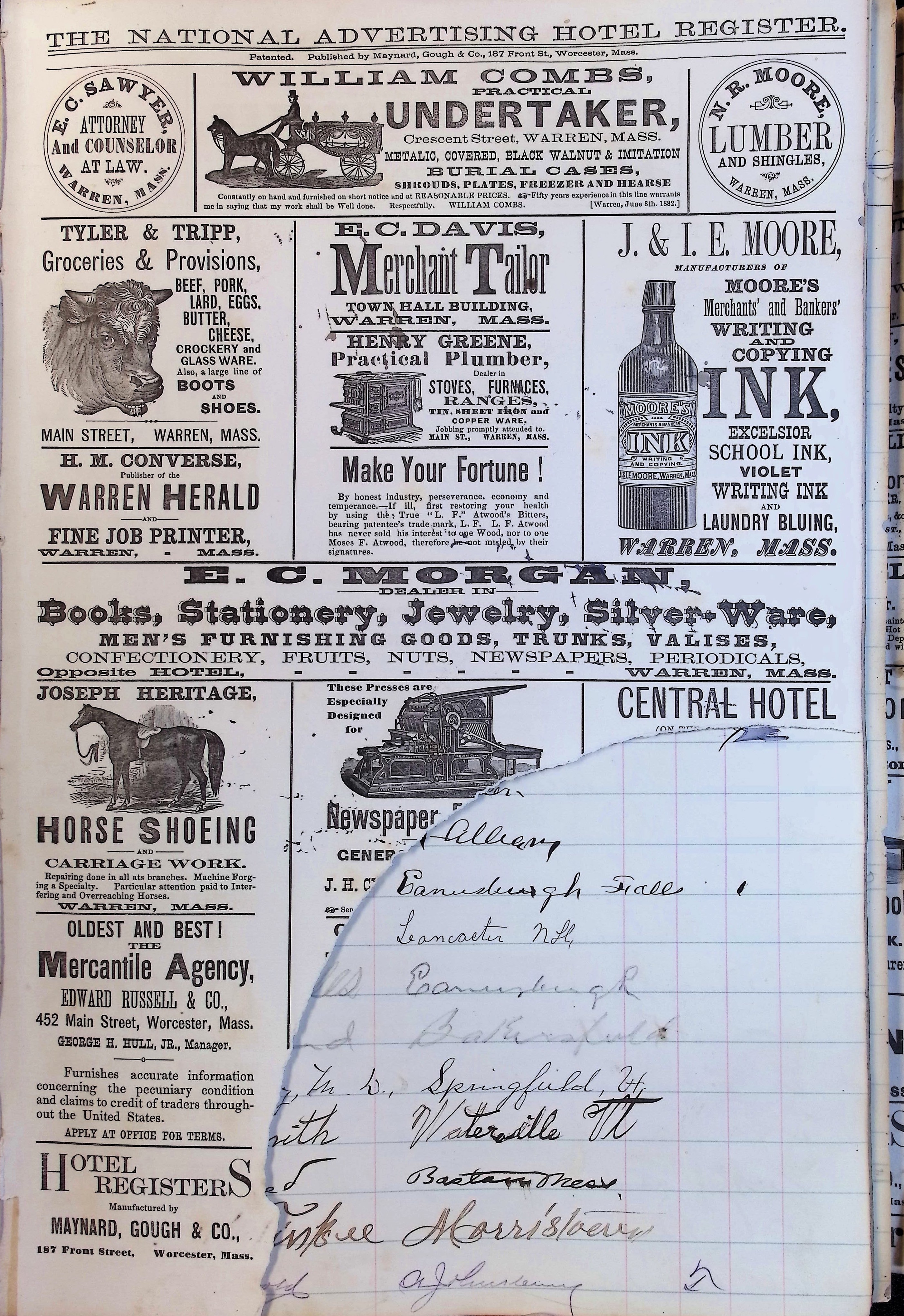 Isham Hotel register Vol. 2, Page 69