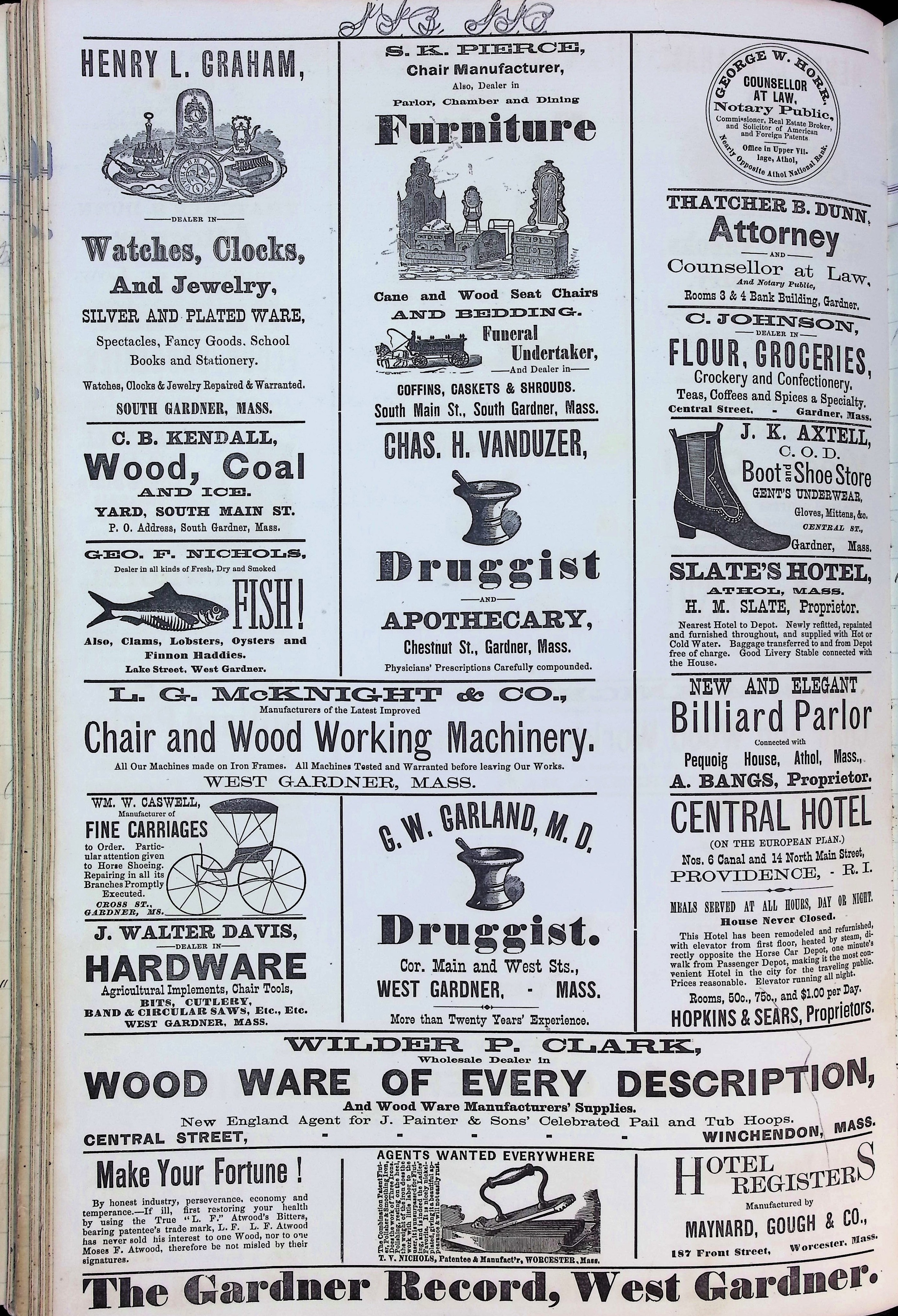 Isham Hotel register Vol. 2, Page 256