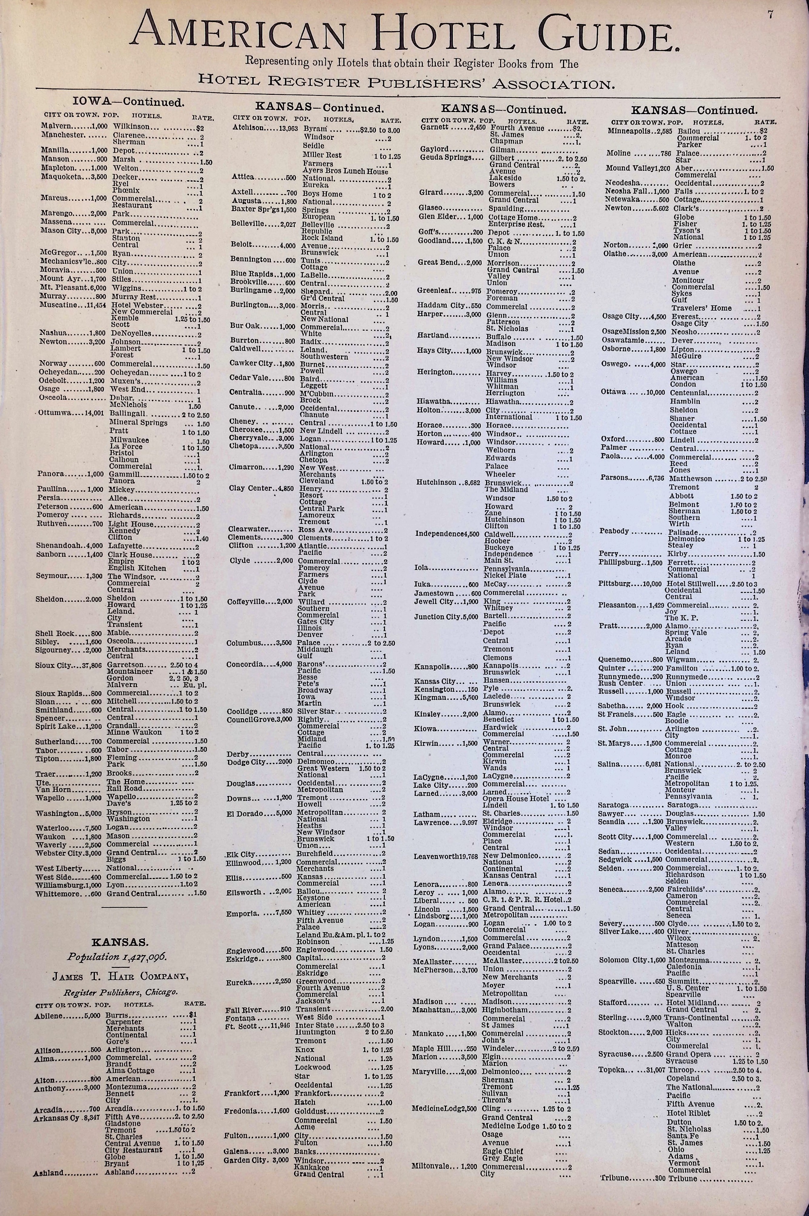 Isham Hotel register Vol. 3, Page 11