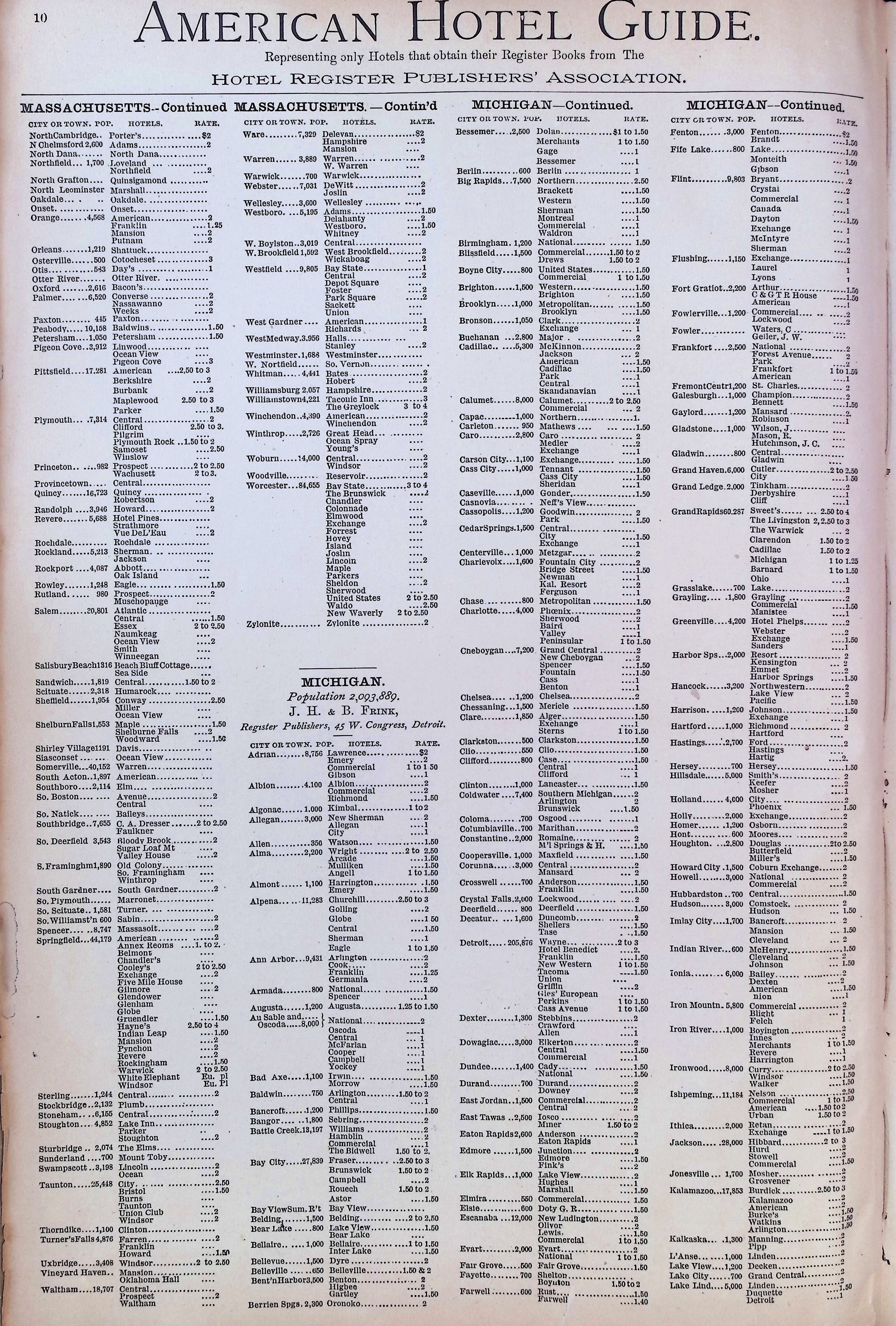Isham Hotel register Vol. 3, Page 16