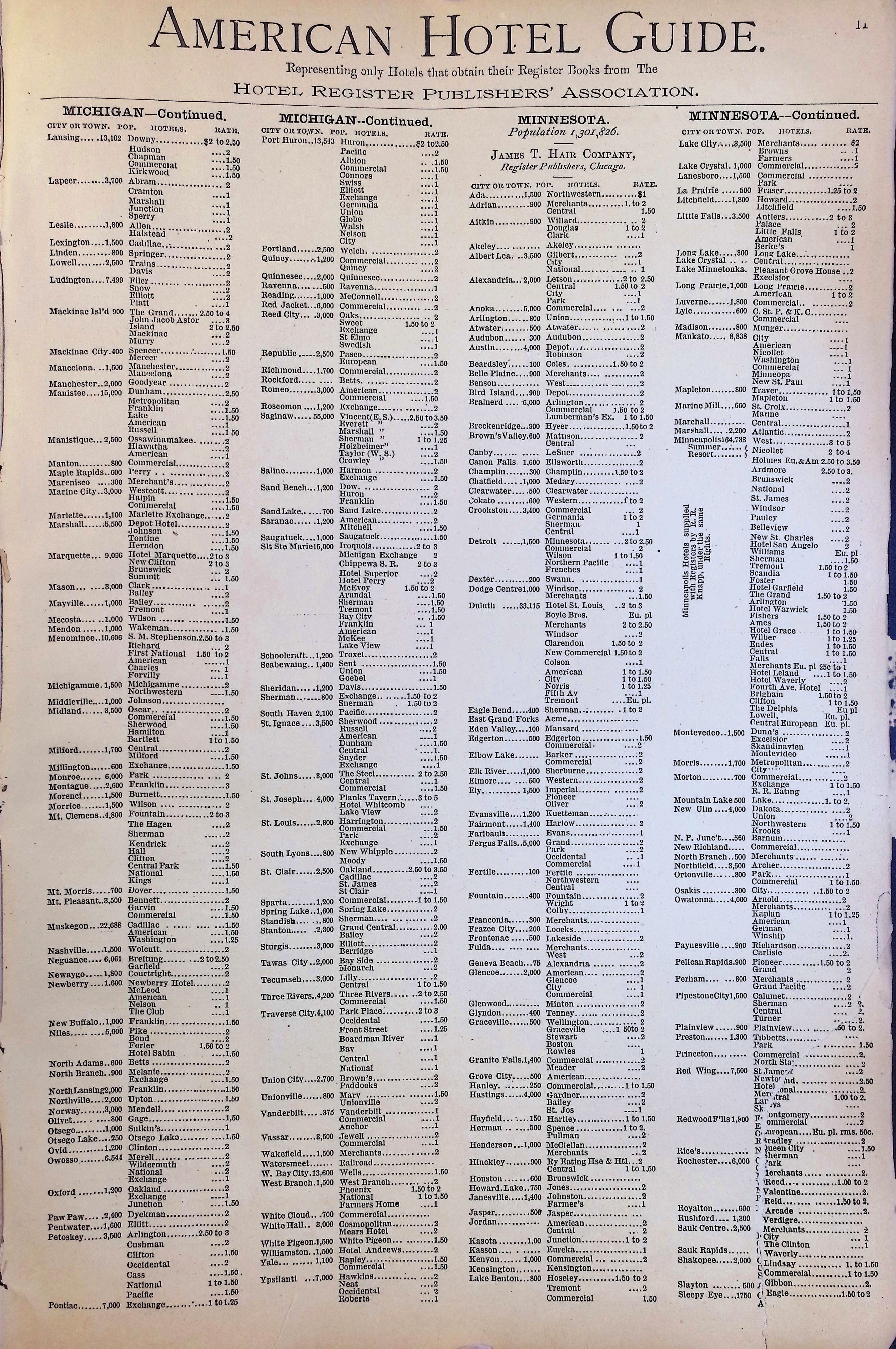 Isham Hotel register Vol. 3, Page 17