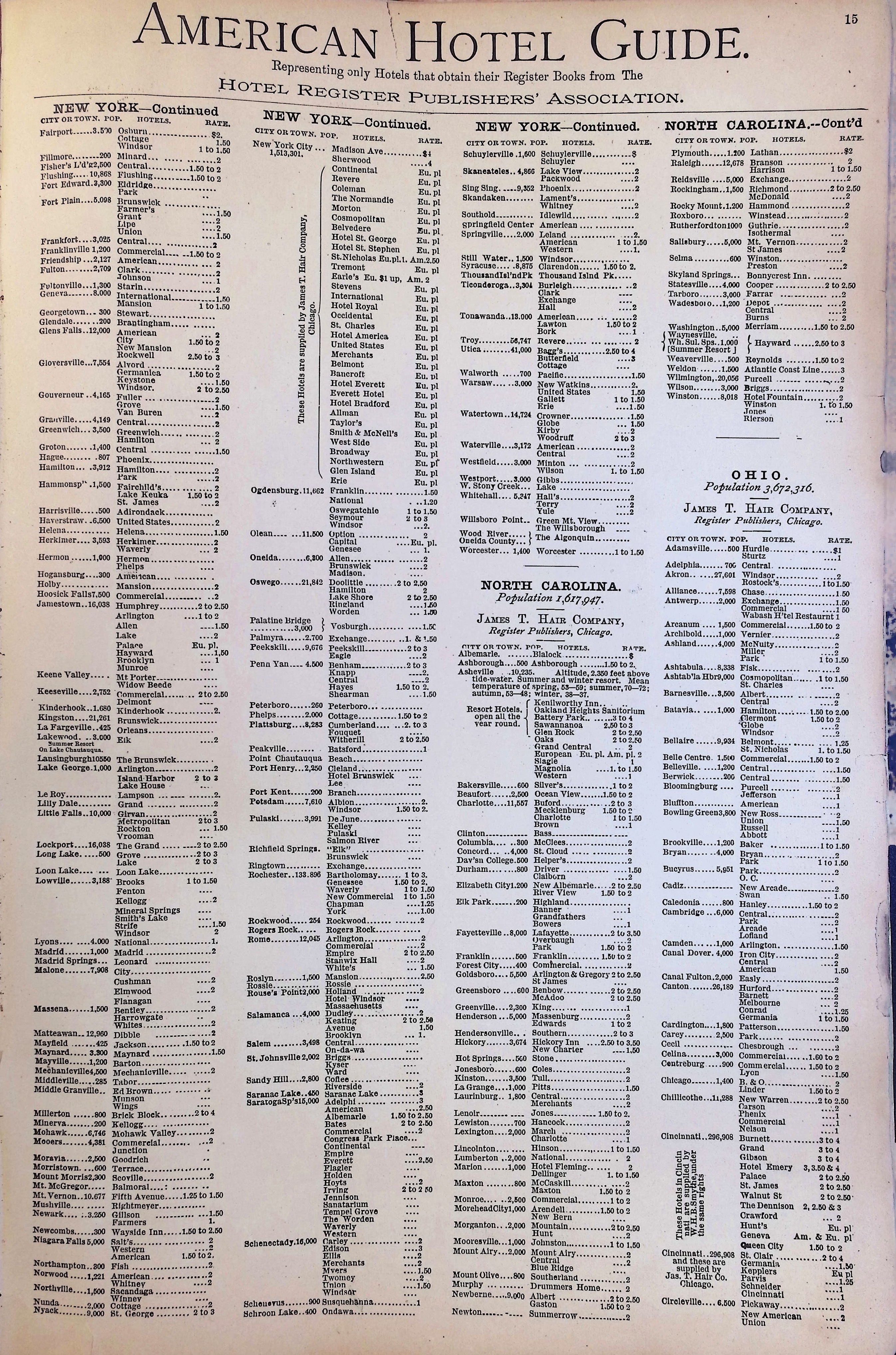 Isham Hotel register Vol. 3, Page 21