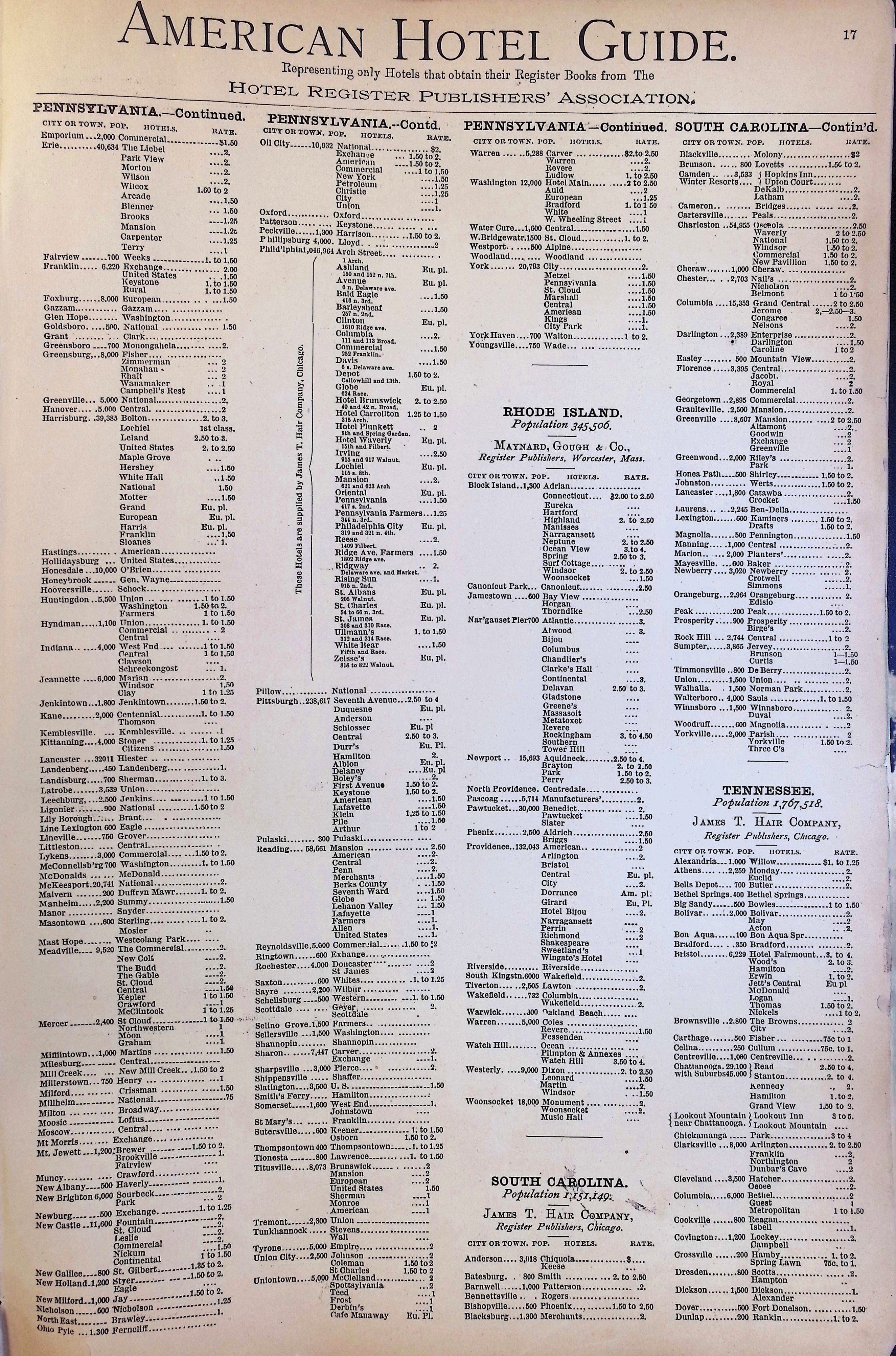 Isham Hotel register Vol. 3, Page 23