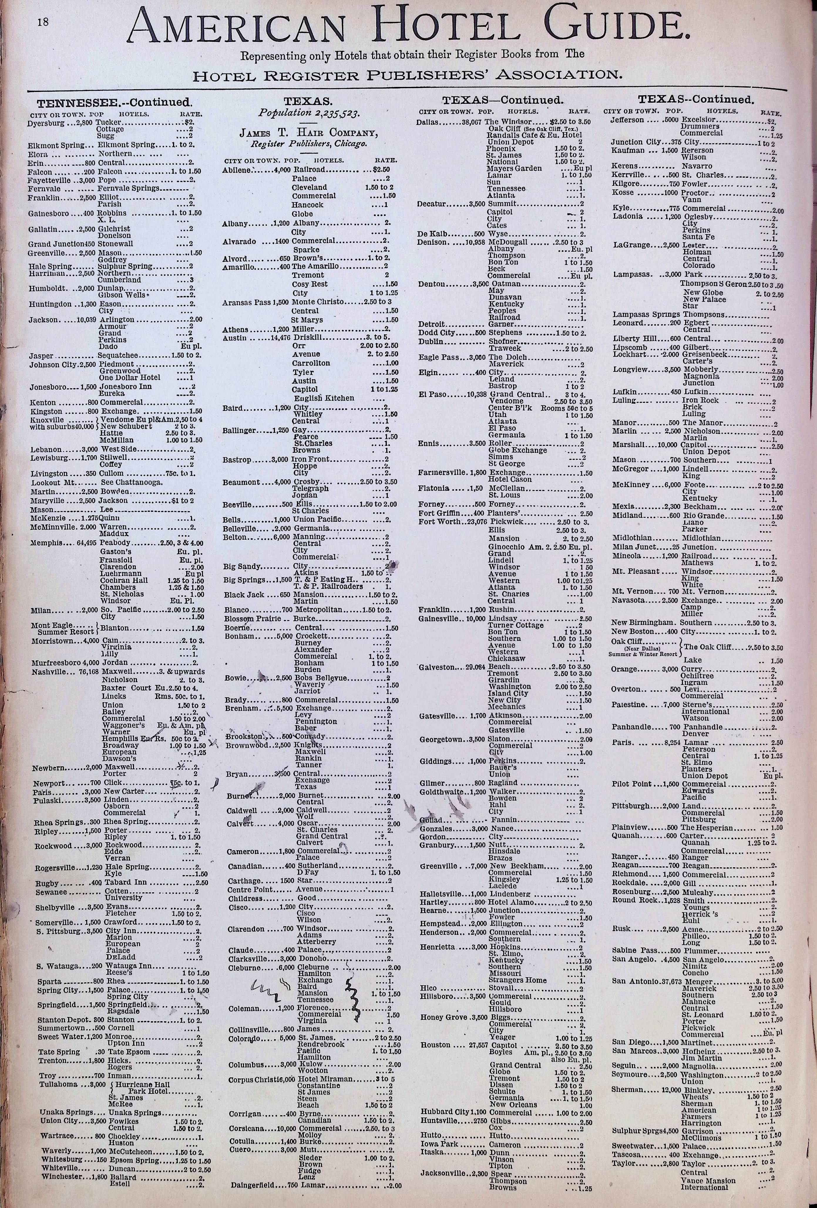 Isham Hotel register Vol. 3, Page 24