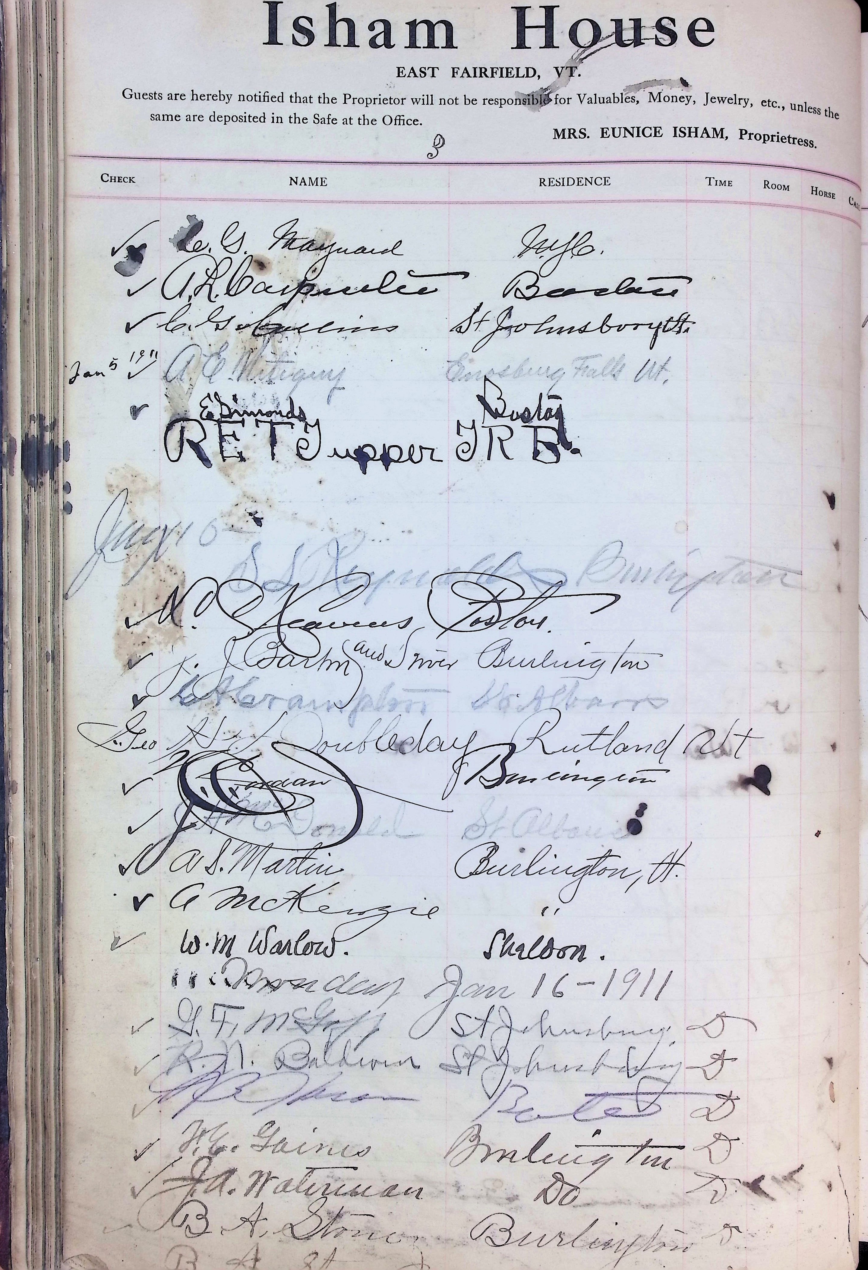 Isham Hotel register Vol. 4, Page 80