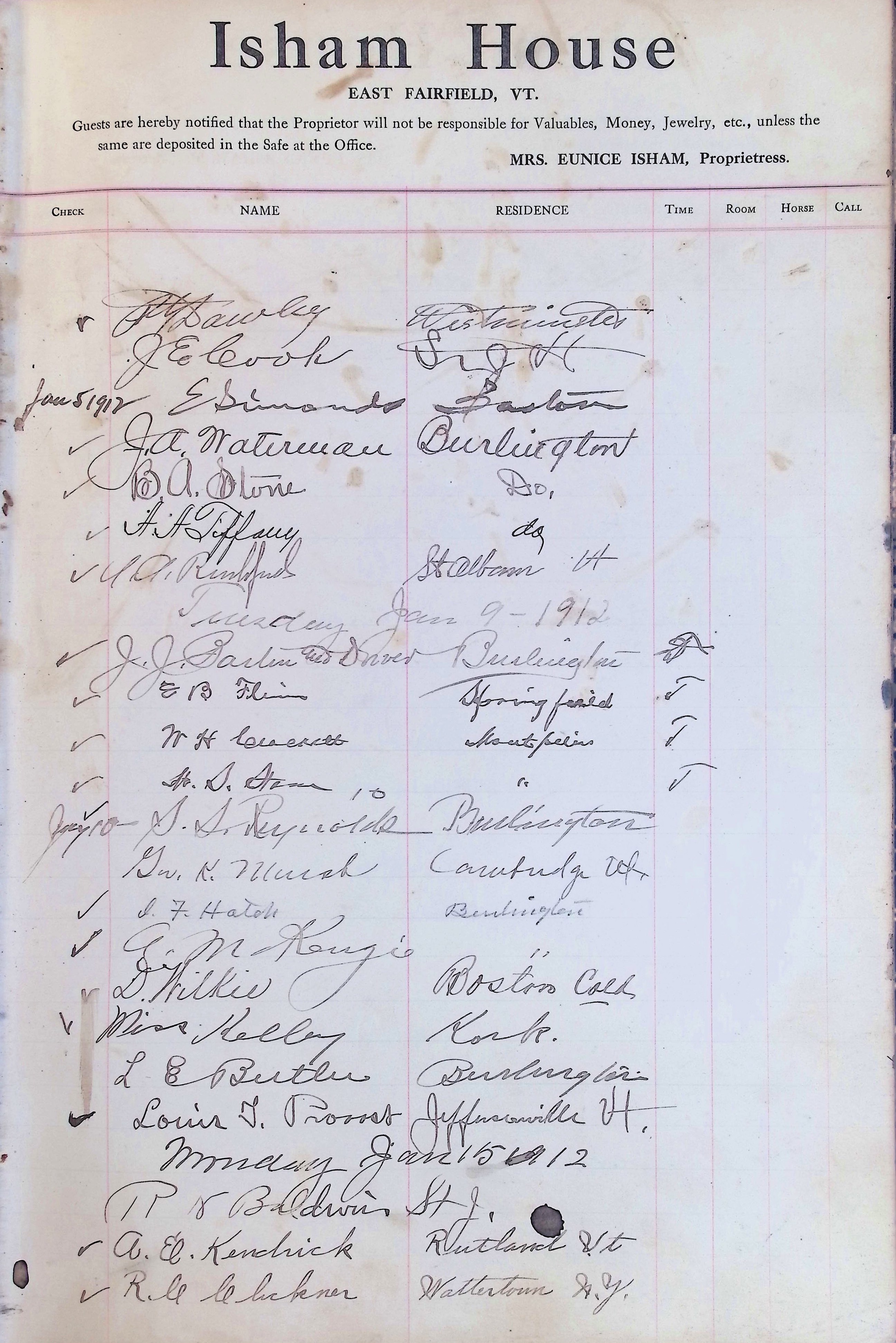 Isham Hotel register Vol. 4, Page 123